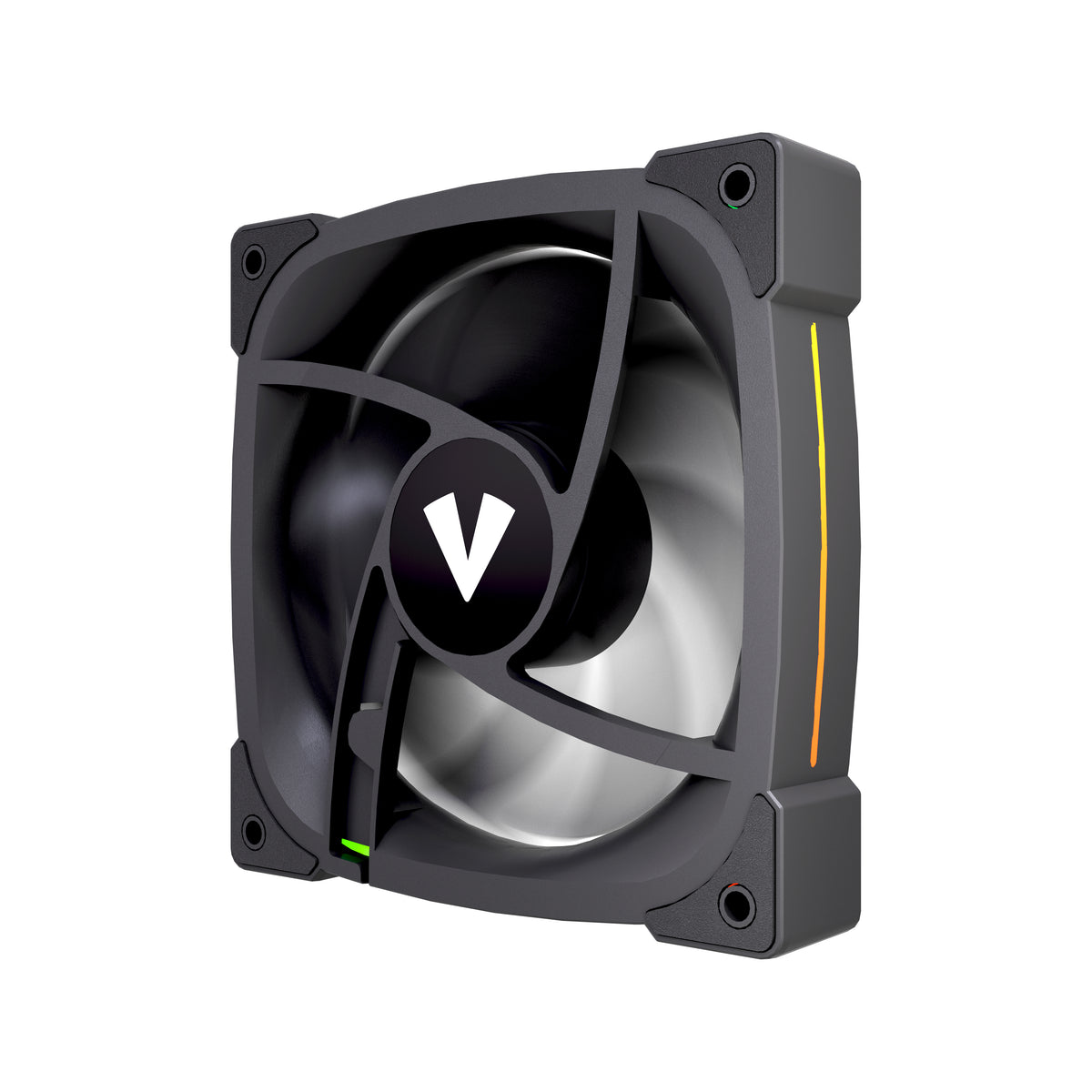 VIDA Stealth 120mm ARGB PWM Case Fan, Hydraulic Bearing, Outer Ring Lighting