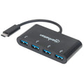 Manhattan 162746 base para portátil y replicador de puertos USB 3.2 Gen 1 (3.1 Gen 1) Type-C Negro