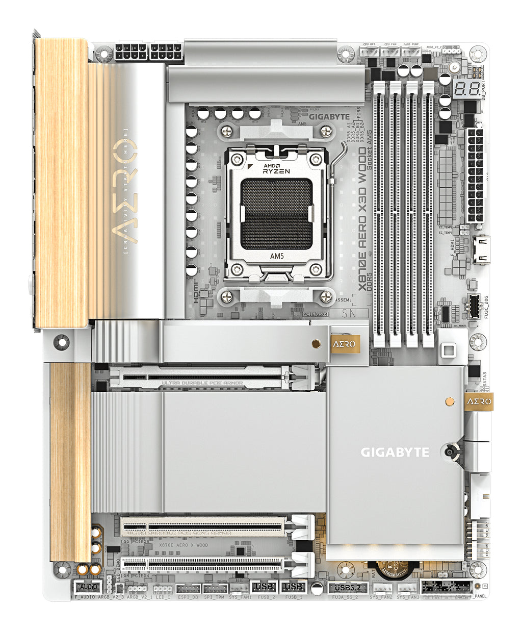 GIGABYTE X870E AERO X3D WOOD AMD X870E Zócalo AM5 ATX (3)