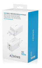 AISENS ASCH-100W3P051-W cargador de dispositivo móvil Universal Corriente alterna Carga rápida Interior (8)