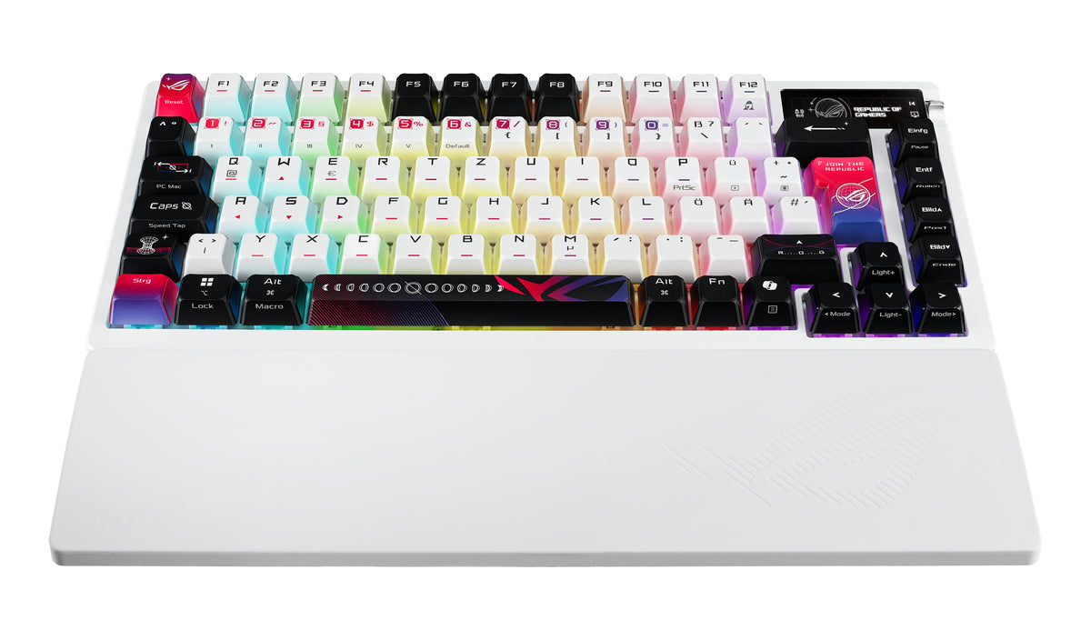 ASUS ROG Azoth X teclado Juego USB + RF Wireless + Bluetooth QWERTZ Blanco (5)
