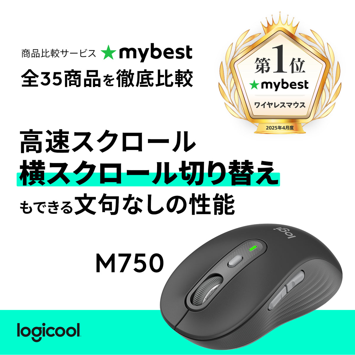 Logitech Signature Plus M750L ratón Universal Mano derecha RF Wireless + Bluetooth Óptico 4000 DPI (8)