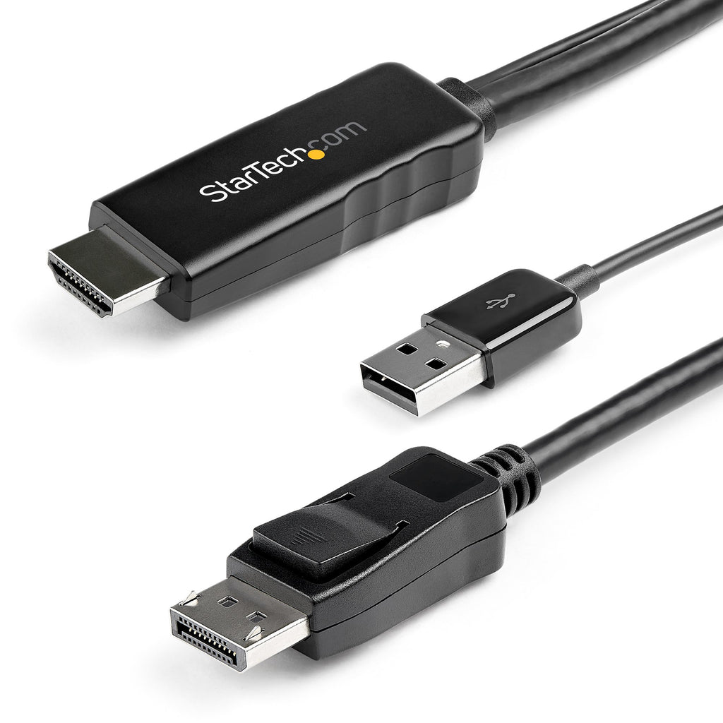 StarTech.com HD2DPMM2M adaptador de cable de vídeo HDMI tipo A (Estándar) Negro (2)