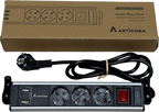 Regleta 3 ranuras + 3x USB A/C 1,4m