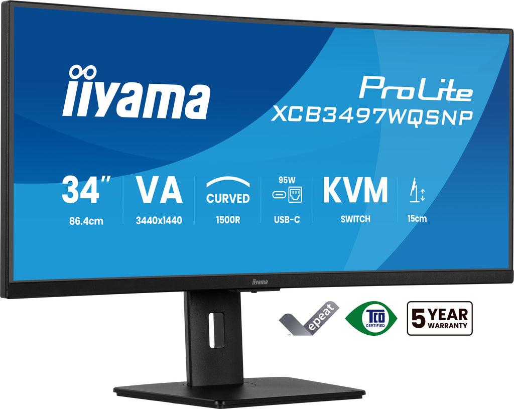 iiyama ProLite XCB3497WQSNP-B1 pantalla para PC 86,4 cm (34") 3440 x 1440 Pixeles UltraWide Quad HD LED Negro (2)