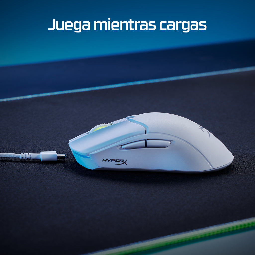 HyperX Pulsefire Haste 2 Wireless White Gaming Mouse ratón Juego Ambidextro RF inalámbrico 26000 DPI (7)