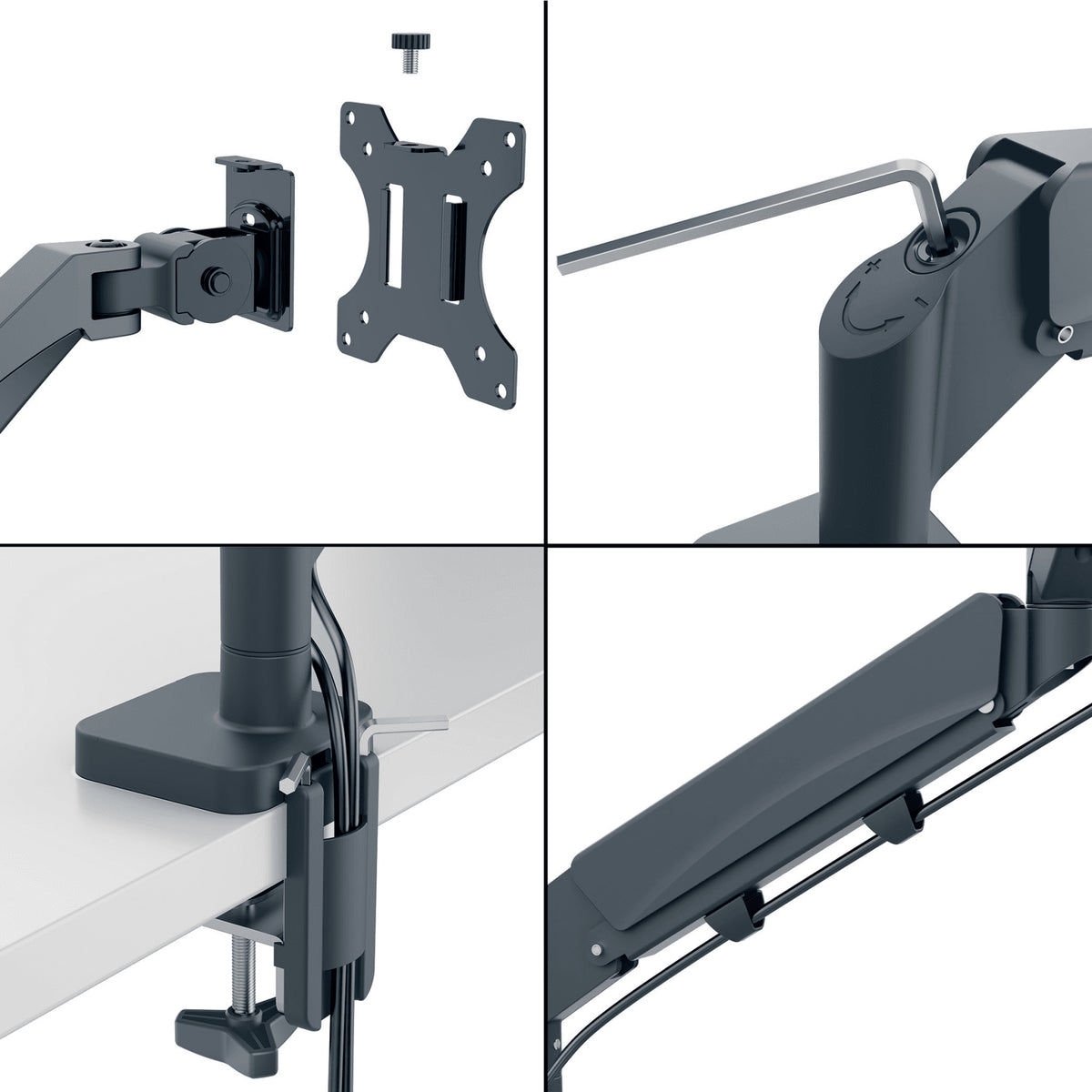 Leitz 65380089 soporte para monitor 81,3 cm (32") Escritorio Gris Oscuro (3)