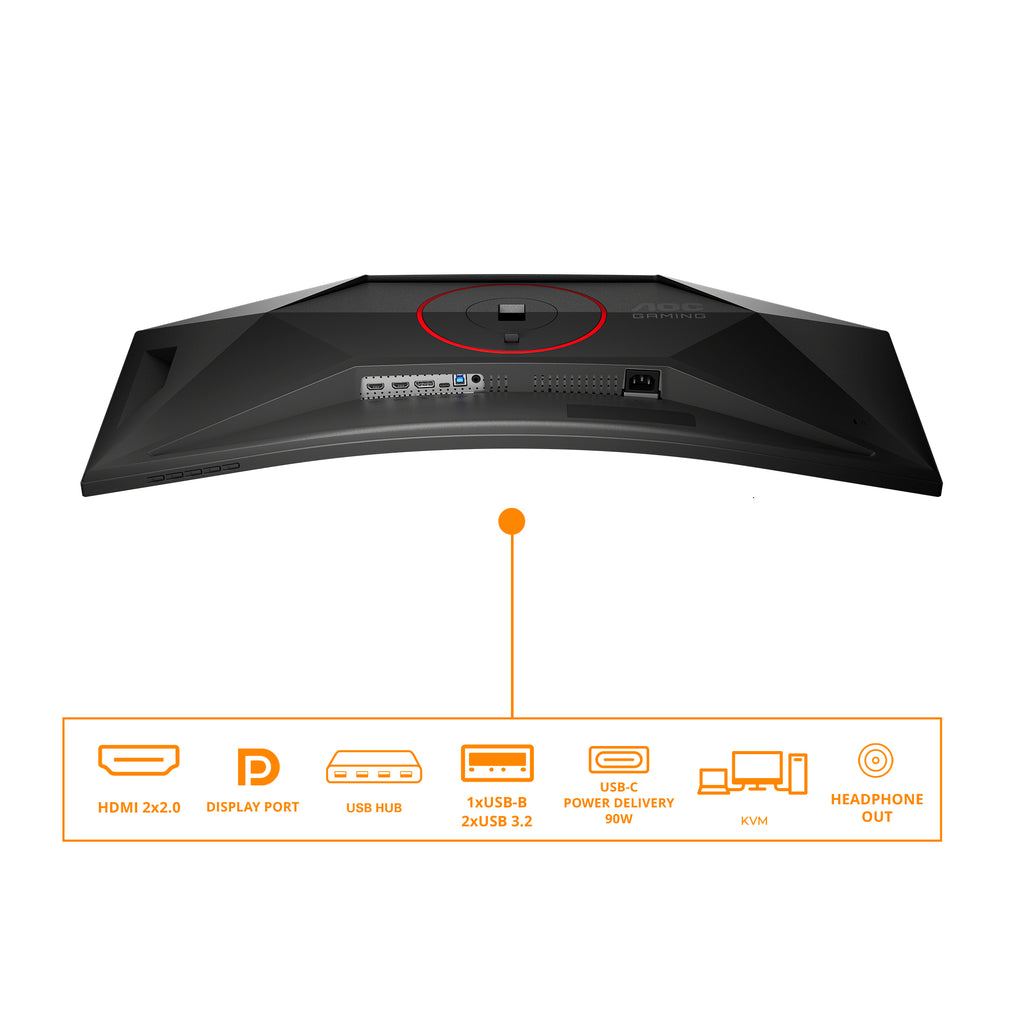 AOC G4 CU34G4CAP pantalla para PC 86,4 cm (34") 3440 x 1440 Pixeles UltraWide Quad HD LCD Negro, Rojo (3)