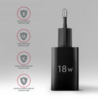 Axagon ACU-QC18 cargador de dispositivo móvil Teléfono móvil, Batería portátil, Smartphone, Reloj inteligente, Tableta, Universal Negro Corriente alterna Carga rápida Interior (5)