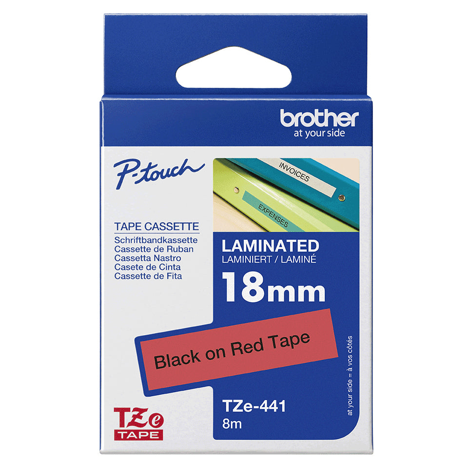 Brother TZE-441 cinta para impresora de etiquetas Negro sobre rojo (5)