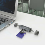 AISENS ASCR-2AC08-GR lector de tarjeta USB 3.2 Gen 1 (3.1 Gen 1) Type-A/Type-C (6)