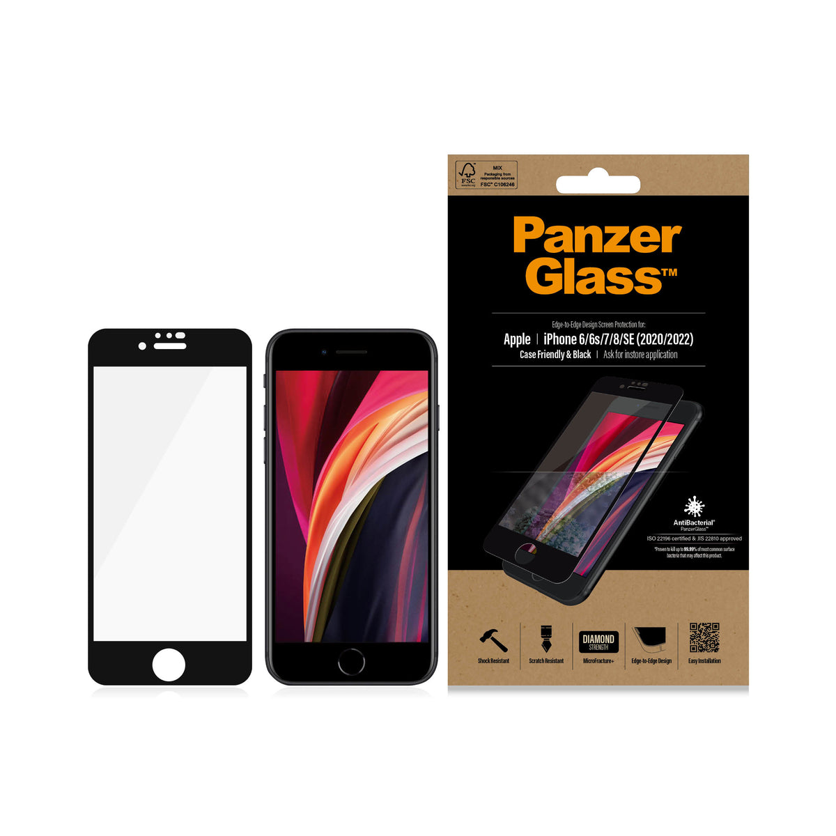 PanzerGlass ® Screen Protector iPhone 8, 7, 6s, 6, SE (2020/2022) (2679)