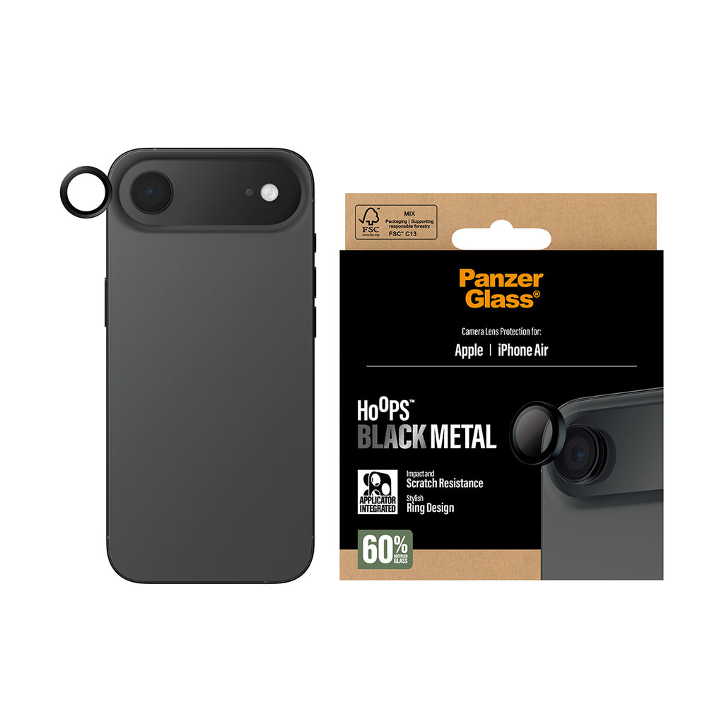 PanzerGlass ® Hoops® Camera Lens Protector Black iPhone Air Protector