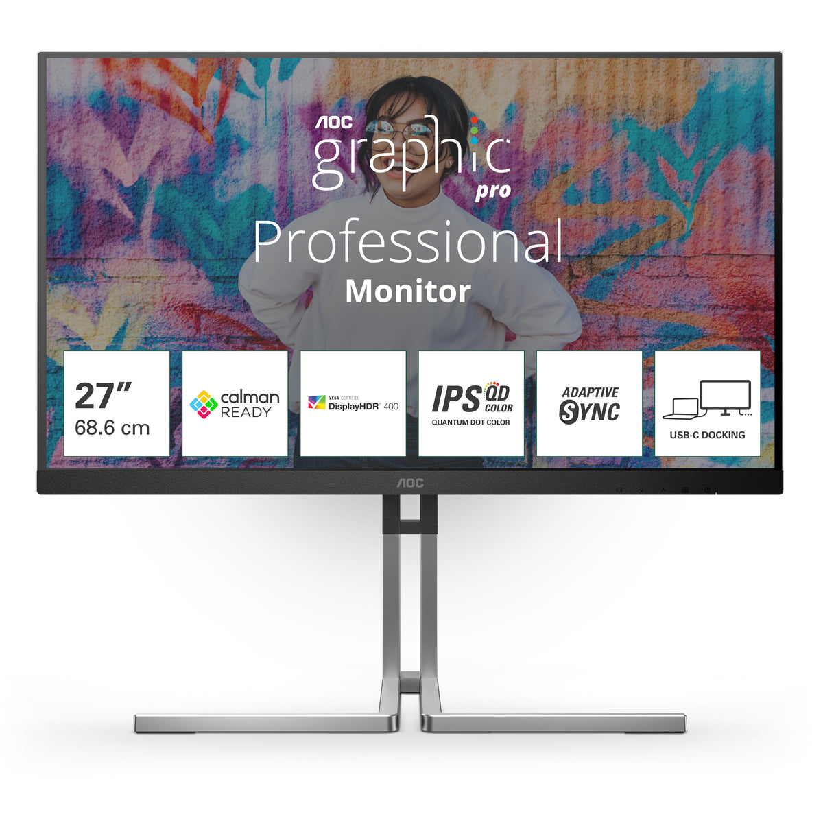 AOC Q27U3CV pantalla para PC 68,6 cm (27") 2560 x 1440 Pixeles Quad HD LCD Negro