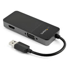 StarTech.com USB32HDVGA Adaptador gráfico USB 3840 x 2160 Pixeles Negro, Plata