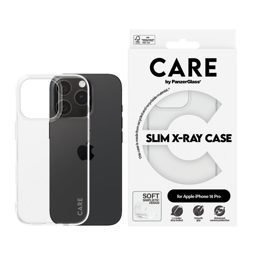 PanzerGlass CARE™ by ® X-Ray Case iPhone 16 Pro funda para teléfono móvil Transparente (2)