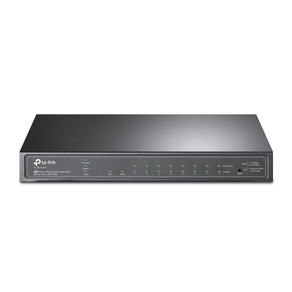 TP-Link TL-SG2210P Gestionado L2 Gigabit Ethernet (10/100/1000) Energía sobre Ethernet (PoE) Negro (2)