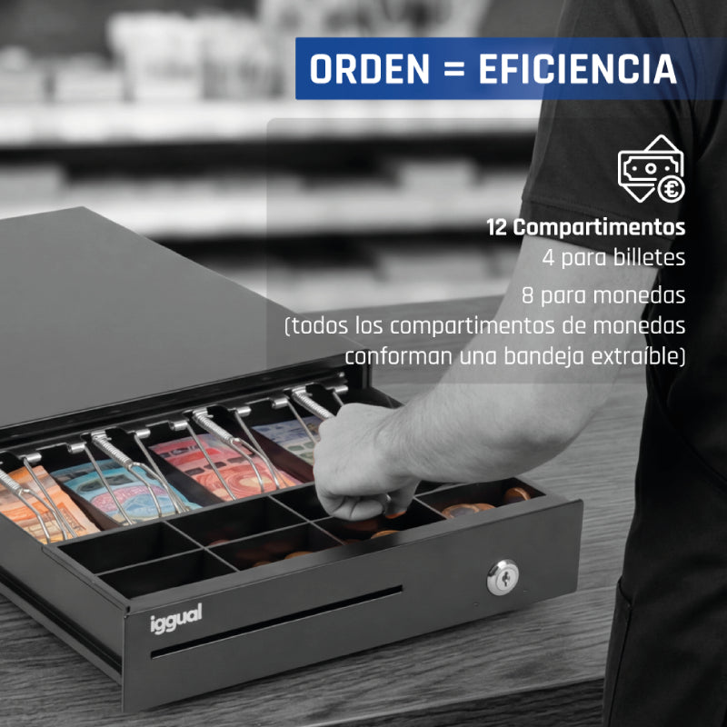 iggual IGG317471 cajón de efectivo Cajón de efectivo automático y manual (7)