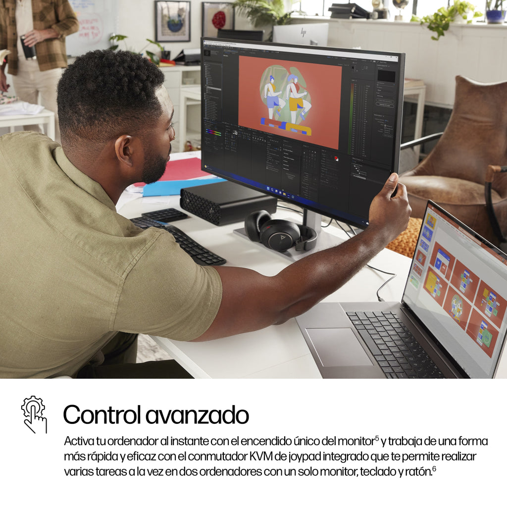HP Series 7 Pro شاشة 4K Thunderbolt 4 مقاس 31.5 بوصة - 732pk pantalla para PC 80 cm (31.5") 3840 x 2160 Pixeles 4K Ultra HD LCD Negro, Plata (9)
