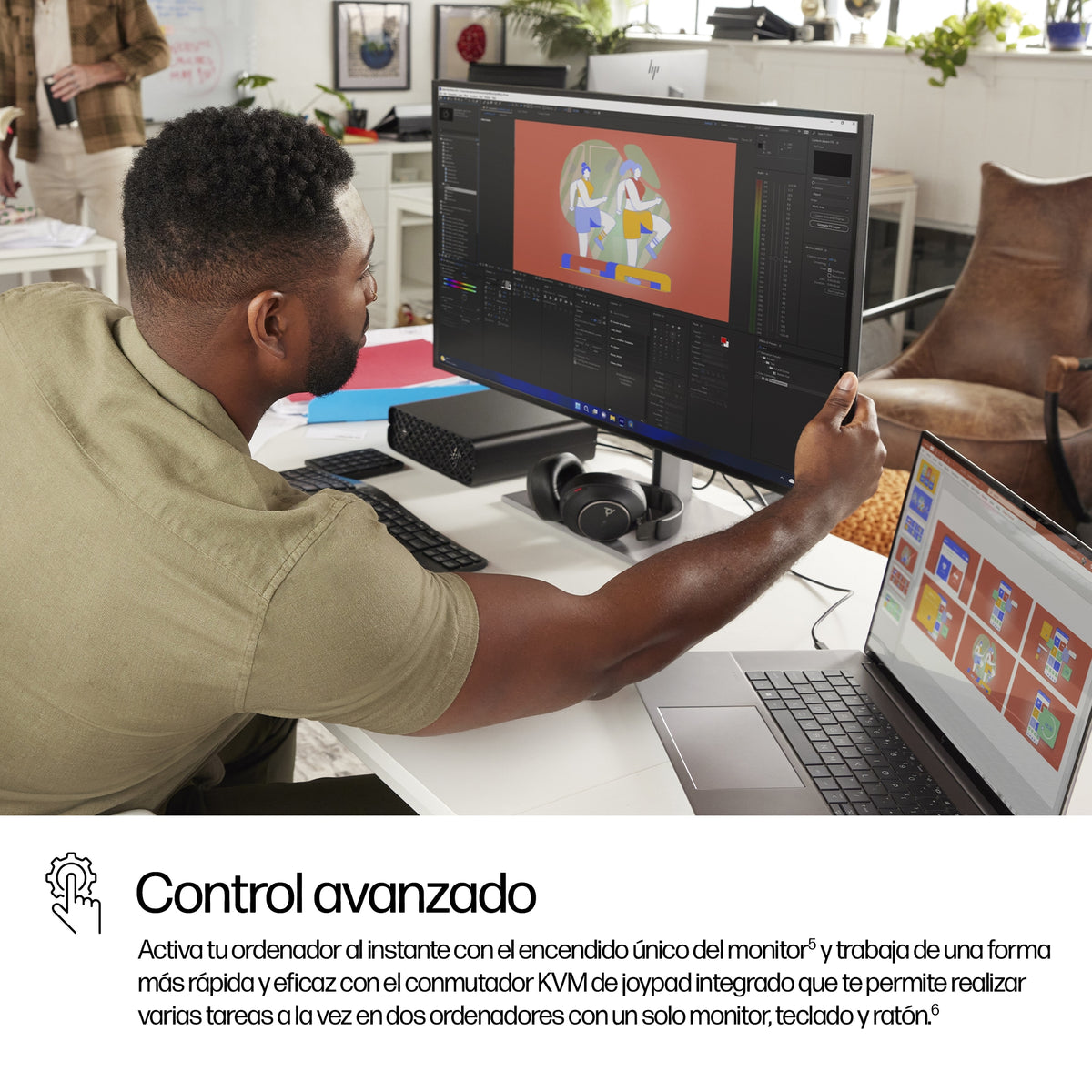 HP Series 7 Pro شاشة 4K Thunderbolt 4 مقاس 31.5 بوصة - 732pk pantalla para PC 80 cm (31.5") 3840 x 2160 Pixeles 4K Ultra HD LCD Negro, Plata (8)