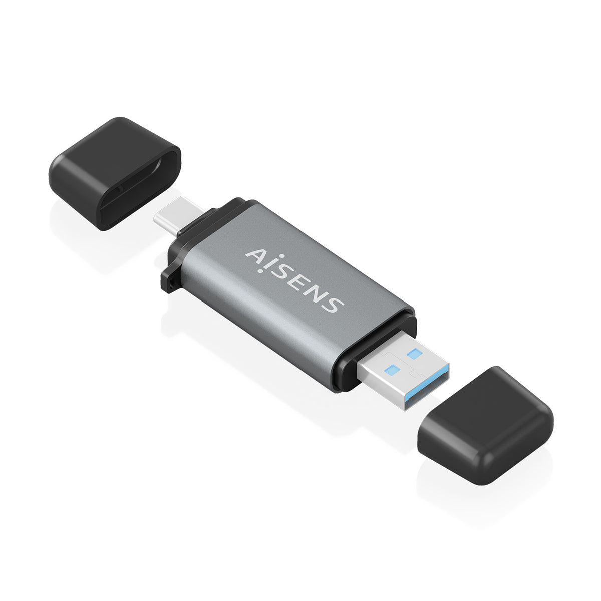 AISENS ASCR-2AC11-GR lector de tarjeta USB 3.2 Gen 1 (3.1 Gen 1) Type-A/Type-C (3)