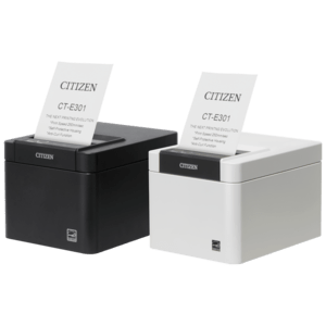 Citizen CT-E301, USB, RS232, Ethernet, 8 puntos/mm (203 ppp), cortador, negro