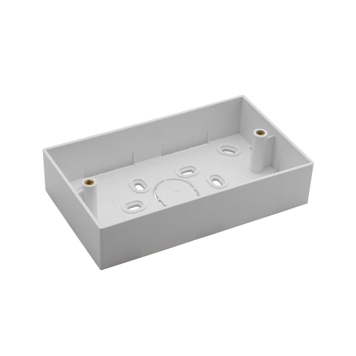 Caja de empotrar de dos módulos para montaje en superficie de 32 mm