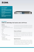 D-Link DGS-1026P/E - Conmutador, sin gestionar, 24 x 10/100/1000