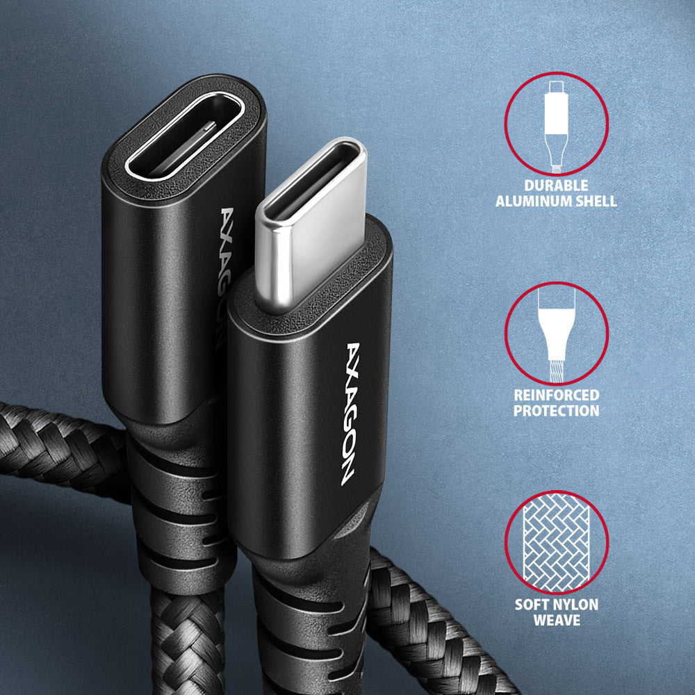 Axagon BUCM32-CF15AB cable USB USB 3.2 Gen 2x2 1,5 m USB C 20 Gbit/s 240 W Negro (3)