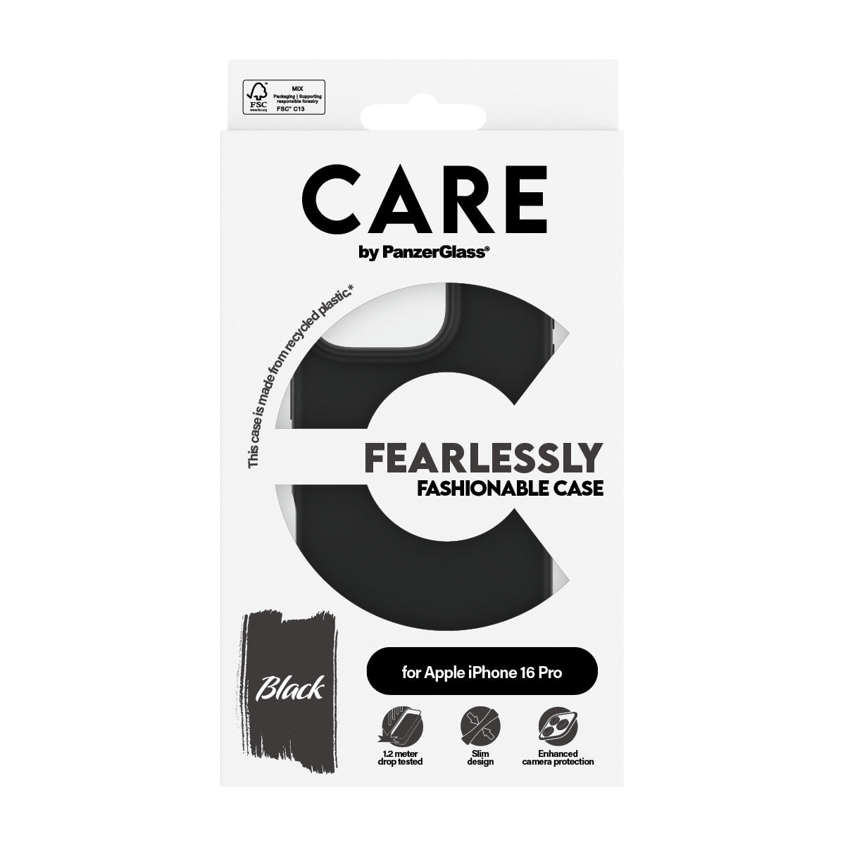 PanzerGlass CARE™ by ® Case Black iPhone 16 Pro funda para teléfono móvil Negro (3)
