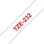 Brother TZE-232 cinta para impresora de etiquetas Rojo sobre blanco (2)