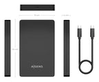 AISENS ASE-2542B caja para disco duro externo Caja de disco duro (HDD) Negro 2.5" (9)