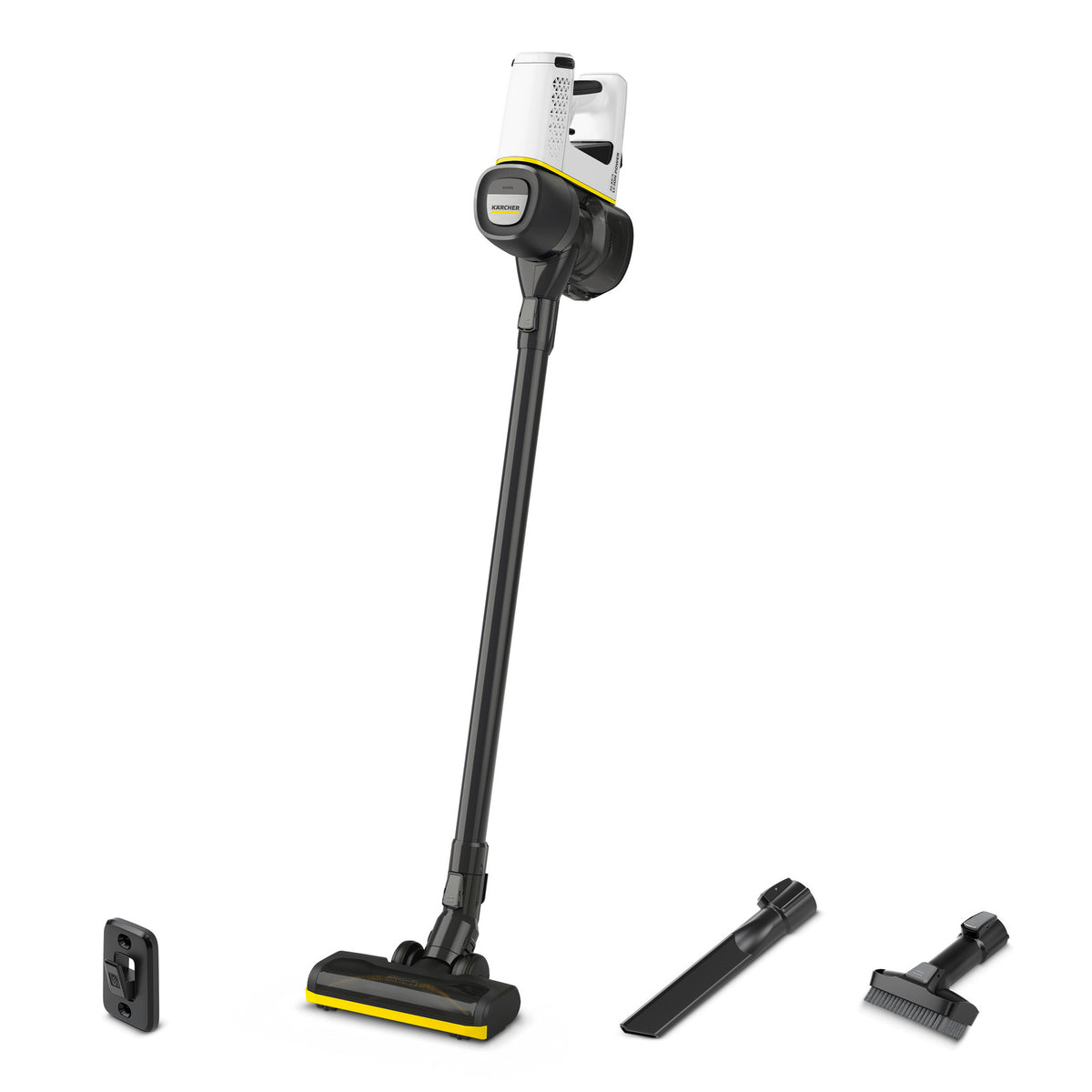 Kärcher VC 4, 2-in-1-Stabstaubsauger, Beutellos, Schwarz, Gelb, Rechteckig