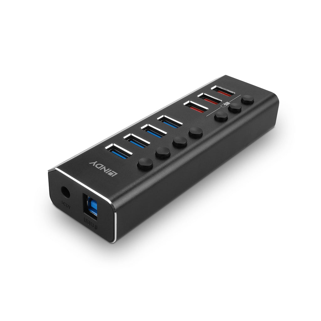 Lindy 43371 hub de interfaz USB 3.2 Gen 1 (3.1 Gen 1) Type-B 5000 Mbit/s Negro (5)
