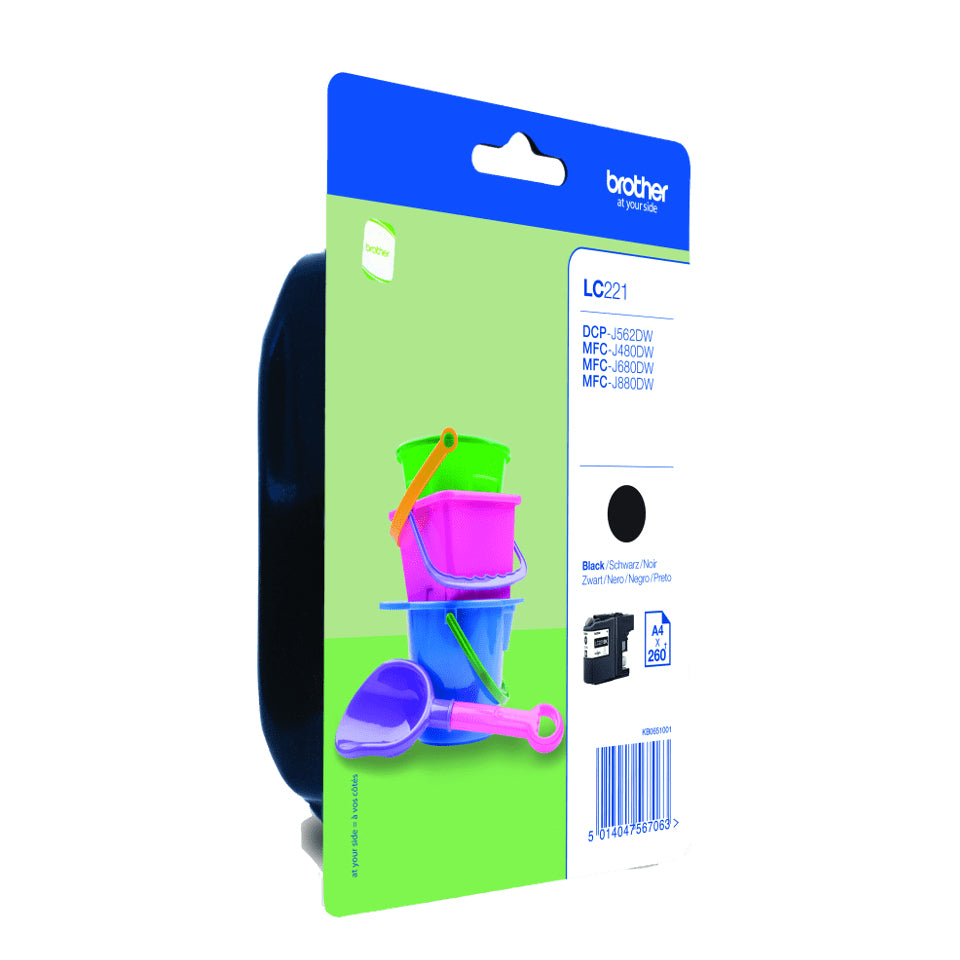 Brother LC221BK cartucho de tinta 1 pieza(s) Original Negro (5)