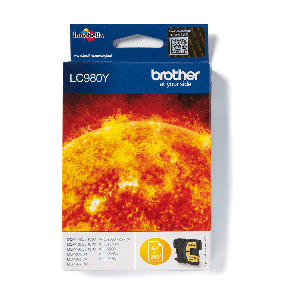 Brother LC980Y cartucho de tinta 1 pieza(s) Original Amarillo (2)