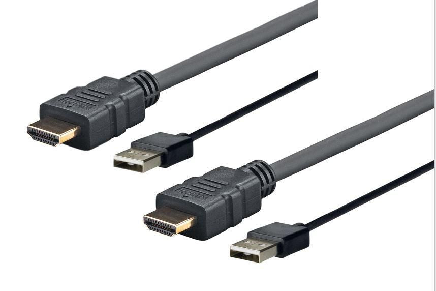 Vivolink PROHDMIUSB1 adaptador de cable de vídeo 1 m HDMI + USB Type-A HDMI + USB Negro (2)