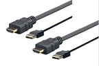 Vivolink PROHDMIUSB1 adaptador de cable de vídeo 1 m HDMI + USB Type-A HDMI + USB Negro (2)