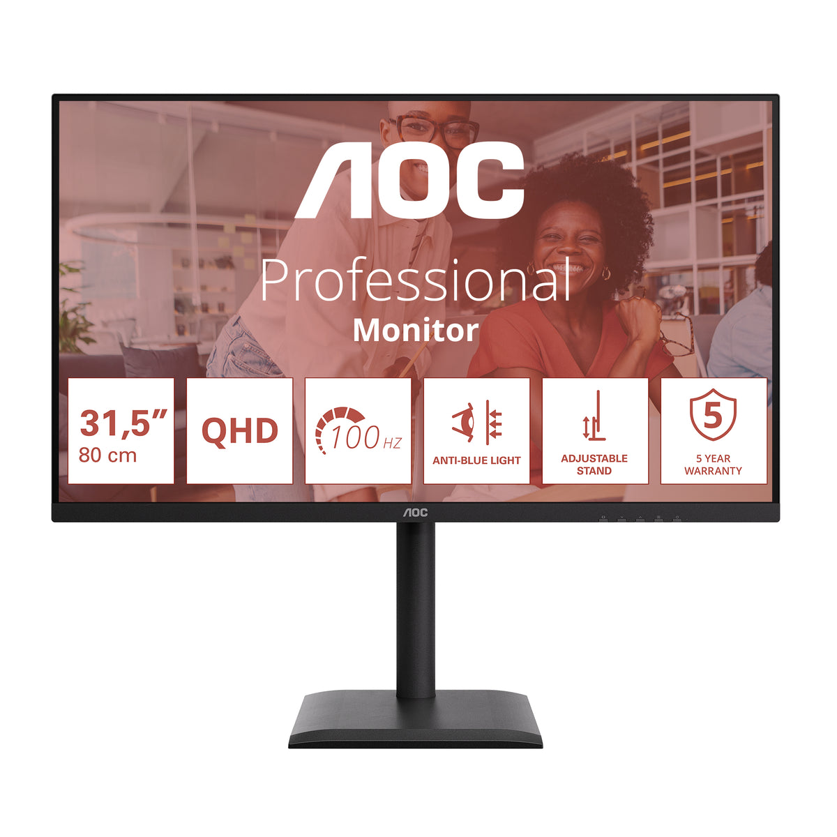 AOC E4 Q32E4U pantalla para PC 80 cm (31.5") 2560 x 1440 Pixeles Quad HD LED Negro (2)