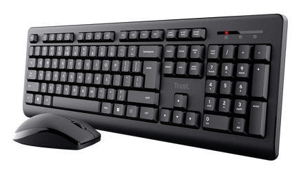 Trust Primo teclado Ratón incluido Hogar / Oficina RF inalámbrico QWERTY Nórdico Negro