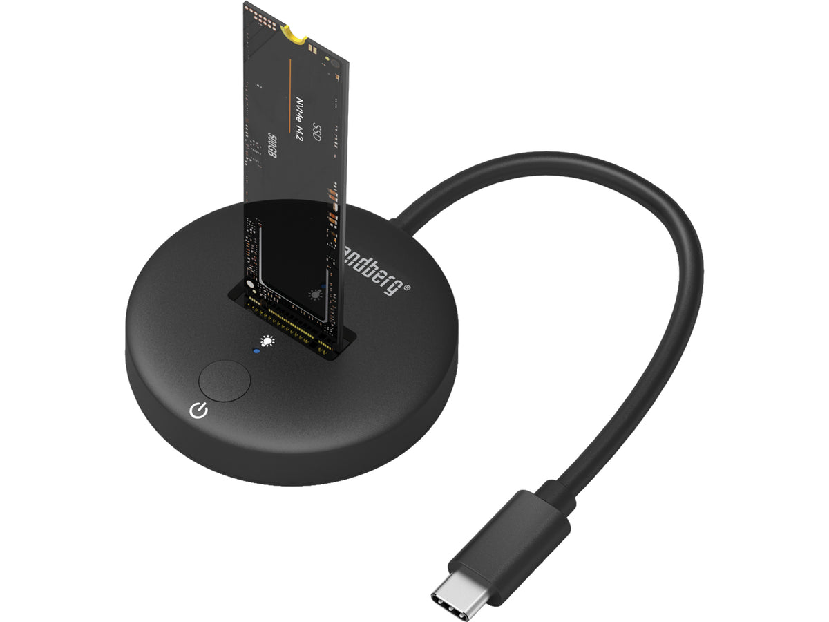 Sandberg 136-47 base de conexión para disco duro USB Tipo C Negro (3)