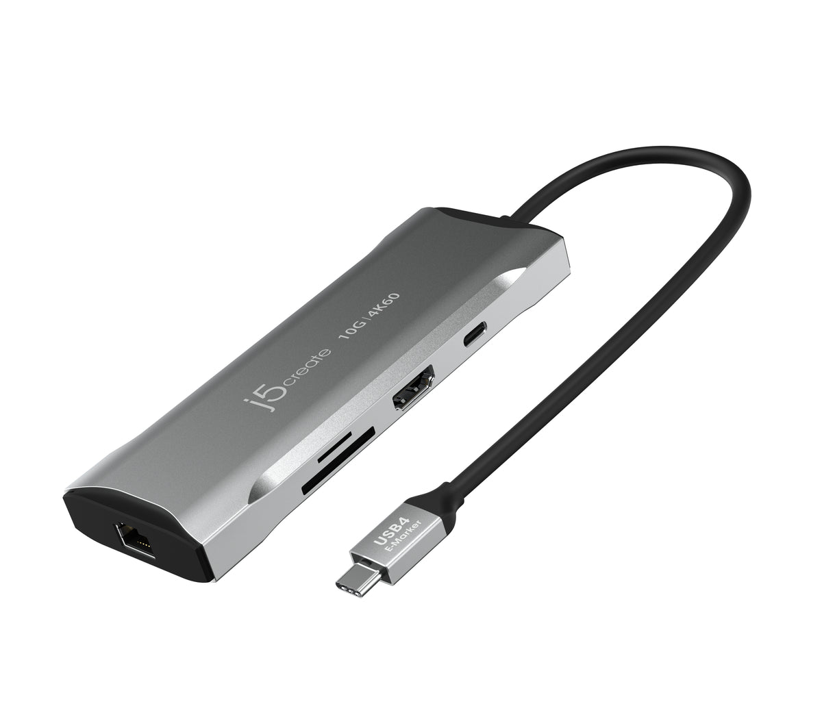 j5create JCD393 Alámbrico USB 3.2 Gen 1 (3.1 Gen 1) Type-C Gris