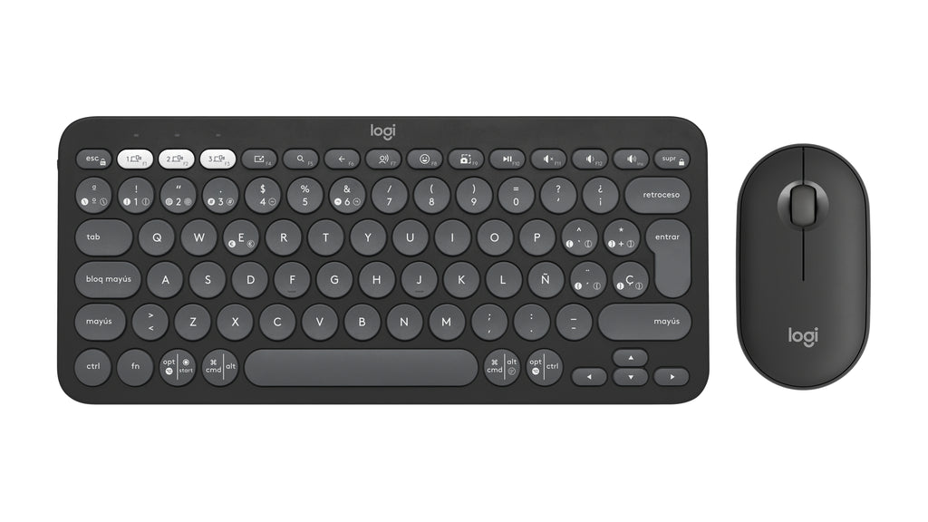 Logitech 920-012227 teclado Ratón incluido Universal RF Wireless + Bluetooth QWERTY Español Grafito (2)