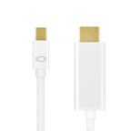 LogiLink CV0125 adaptador de cable de vídeo 5 m Mini DisplayPort HDMI tipo A (Estándar) Blanco (3)