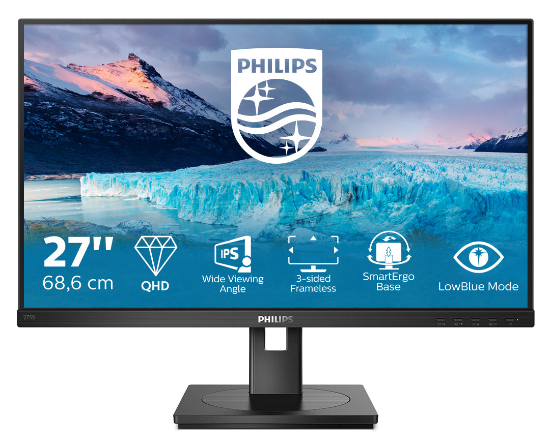 Philips S Line 275S1AE/00 pantalla para PC 68,6 cm (27") 2560 x 1440 Pixeles 2K Ultra HD LCD Negro