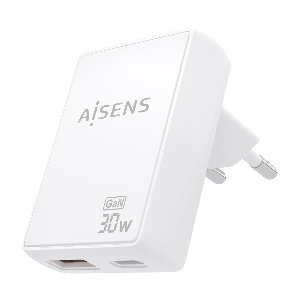 AISENS ASCH-30W2P074-W cargador de dispositivo móvil Cámara digital, Teléfono móvil, Portátil, Smartphone, Tableta, Universal Corriente alterna Carga rápida Interior (3)