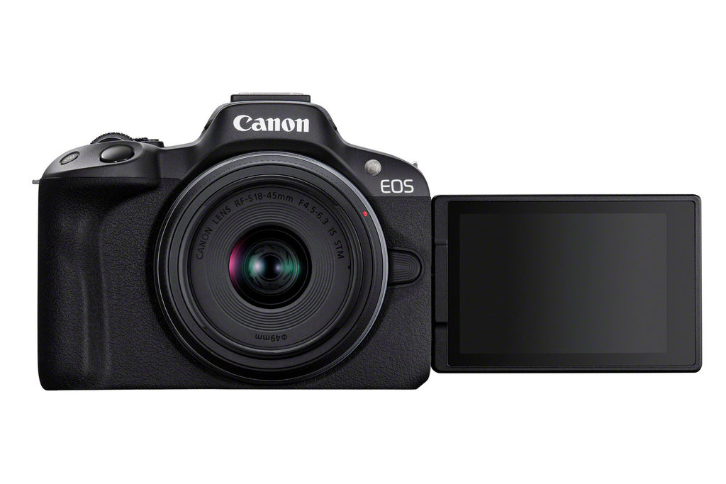 Canon EOS R50, Black + RF-S 18-45mm F4.5-6.3 IS STM Kit MILC 24,2 MP CMOS 6000 x 4000 Pixeles Negro (2)