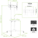 Techly ICA-TR6 soporte para TV 165,1 cm (65") Negro (3)