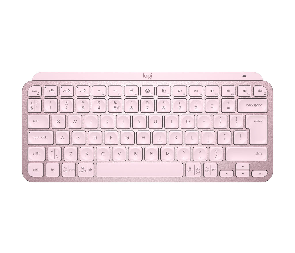 Logitech Master MX Keys Mini teclado Oficina RF Wireless + Bluetooth QWERTY Internacional de EE.UU. Rosa (2)
