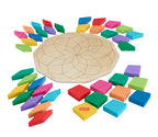 Fisher-Price Puzzle geométrico de mandala de madera para niños pequeños y niños